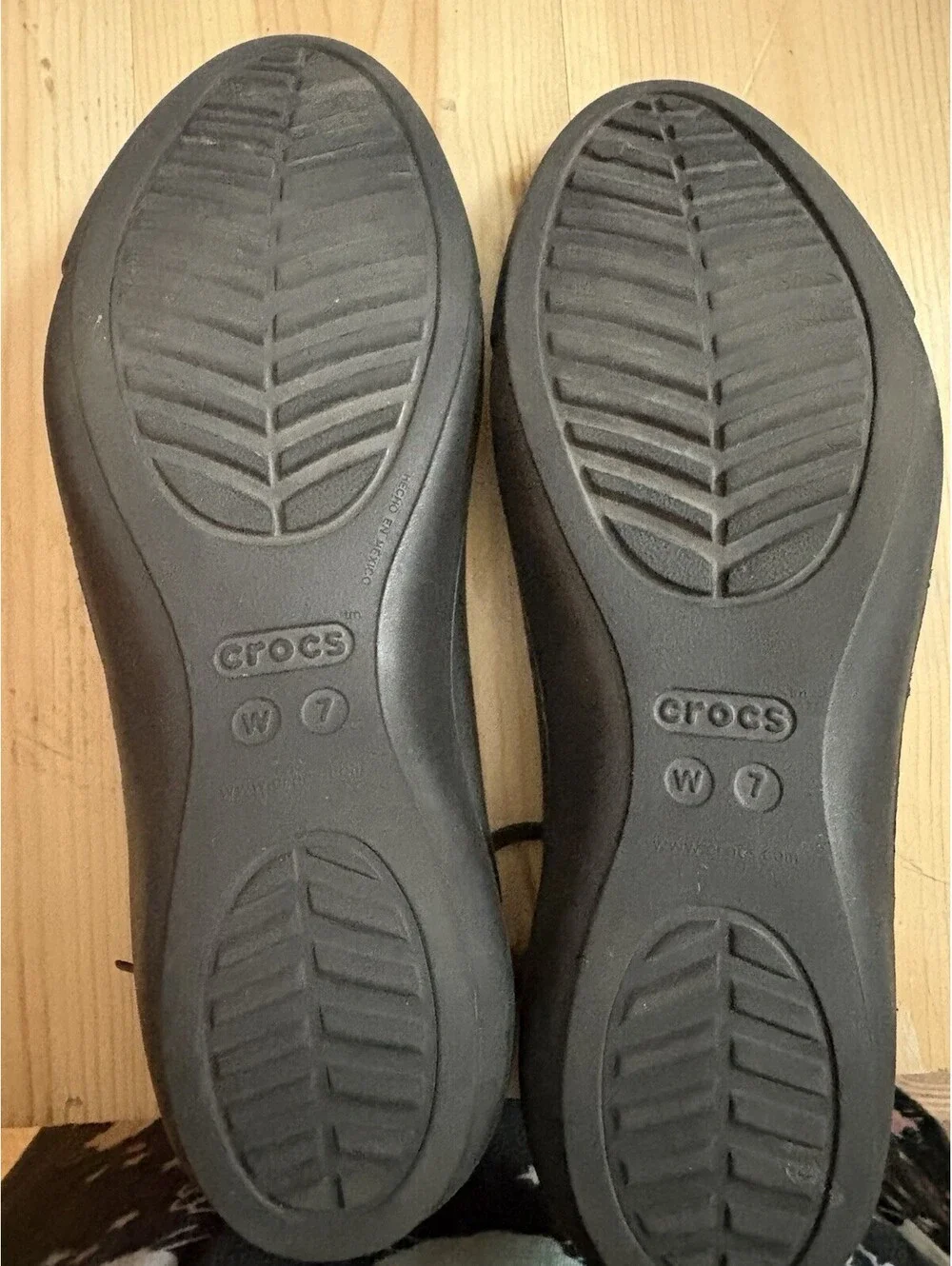 Crocs Sienna Ballet Flat Shoes Womens w7Black Comfort Slip On Loafer Lightweight